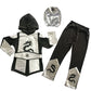 Halloween Ninja Costume for Boys Kids Dragon Ninja Costumes Hooded Shirt Pants With Mask Purim Carnival Party Clothing