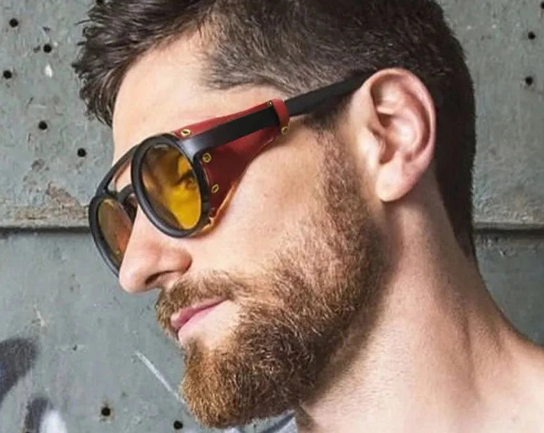 45746 Steam Punk Men Round Retro Goggles Sunglasses Women Shades Uv400 Vintage Glasses