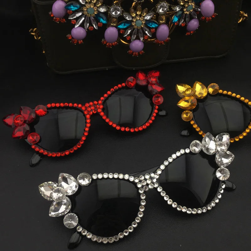 Crystal Cat Eye Sunglasses