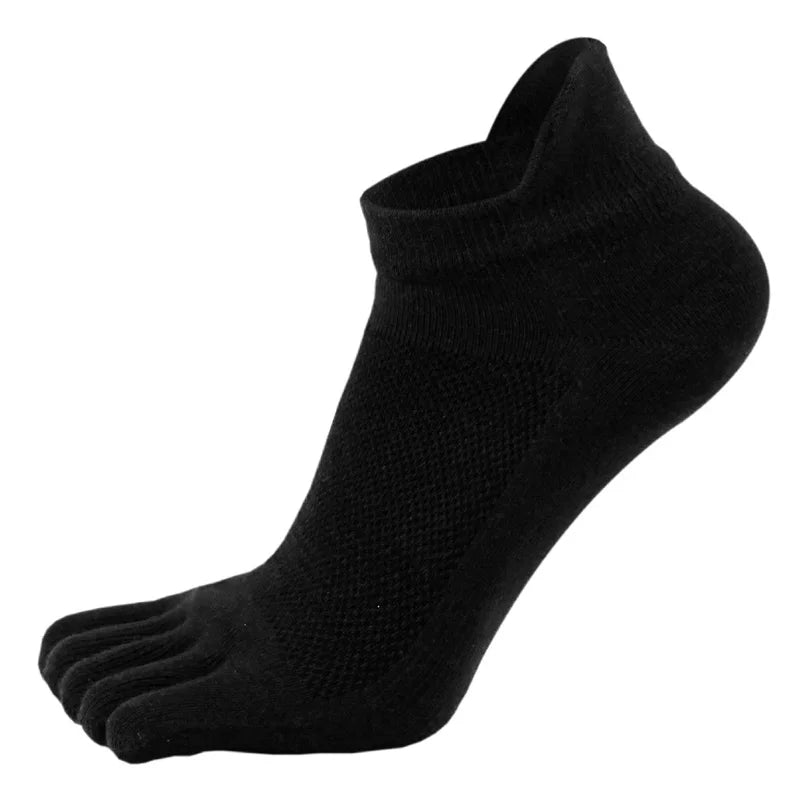 5 Pairs Socks With Toes Mans Cotton Solid Breathable Protect Ankle No Show Socks Summer Five Finger Socks Sokken Good Quality