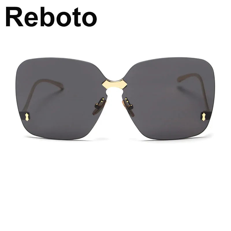 Oversized Rimless  Fashion Sunglasses