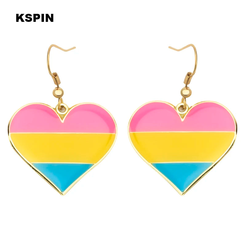 Transgender Rainbow Pansexual pride Genderqueer pride LGBT Earrings Gay Pride Rainbow Earrings Jewelry For Women Men Lovers Gift