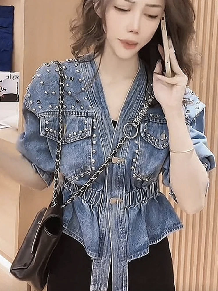 Denim Jacket Spring And Autumn Top For Women Women's Denim Jacket Jean Jacket For Women Denim Jacket Women Woman Coats Traf