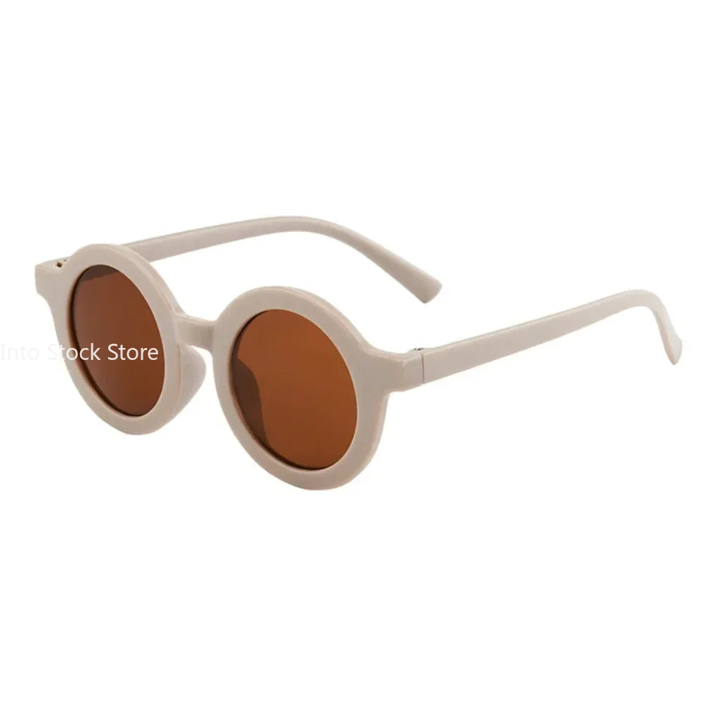 New Fashion Cute Children's Sunglasses Parent Child Frosted Sun Glasses Solid Color Round Glasses Baby Eyeglasses for Kids