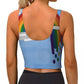 Custom Minimalist LGBT Drip Rainbow Workout Crop Tank Tops Women's Seamless GLBT Gay Lesbian Pride Flag Yoga Running Sports Bras