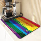 Large Kitchen Absorbent Mat Pride Moon Wood Antiskid Draining Coffee Dish Drying Mat Quick  Bathroom Drain Pad Tableware Mat