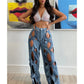 CM.YAYA Women Vintage Cutout Hollow Out Criss Cross Straight Denim Pants 2024 Fashion INS High Waist Wide Leg Jeans Trousers