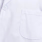 Women Men Unisex Long Sleeve White Lab Coat Notched Lapel Collar Button Down Medical Nurse Doctor Uniform Tunic Blouse