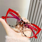 2024 Fashion Cat Eye Glasses Women Vintage Computer Eyeglasses T-shaped Optical Glasses Anti Blue Light Blocking Eyewear