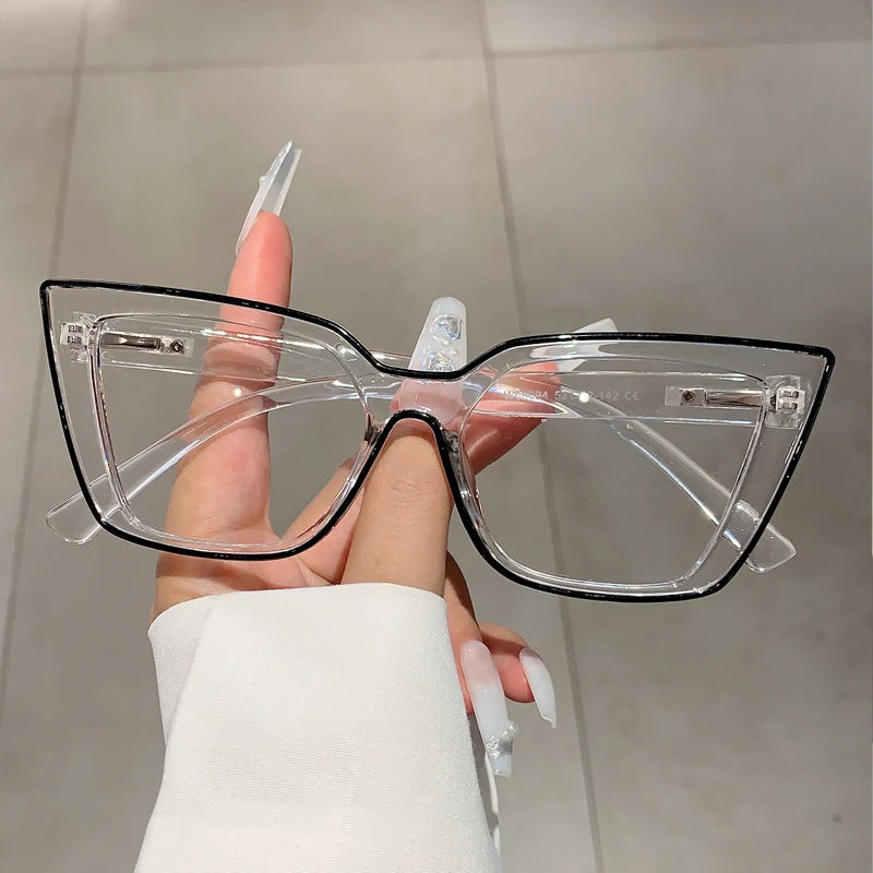 Triangle Cat Eye Rim Blue Light Blocking Eyeglasses