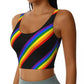 Custom Love Wins Gay Pride Workout Crop Tank Tops Women Seamless Rainbow LGBT GLBT Running Yoga Sports Bras