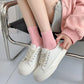 Women's Solid Color Mid-tube Socks Spring and Summer Thin Breathable Cotton Socks White Summer Candy Socks