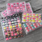 24Pcs/Box Cartoon Heart Bow Rainbow Design Kid Fake Nails Tips Cute False Nail Girls Press on Nails Full Cover Short Fingernails