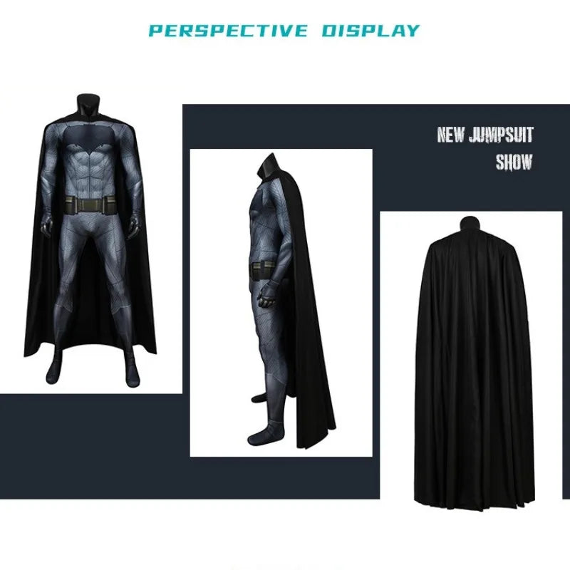 Men's Halloween Party Cosplay Batman Carnival Birthday Ball Costume Justice Dawn COS Costume Batman Adult Tight Cloak Mne's Gift