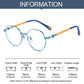 Fashion Round Anti-blue Light Glasses for Kids Boys Girls Classic Metal Frame Nerd Eyewear Child Eye Protection Computer Goggles