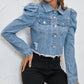 Women Denim Jacket Street Hole Ripped Outerwear Short Jean Jacket Women's Denim Clothing