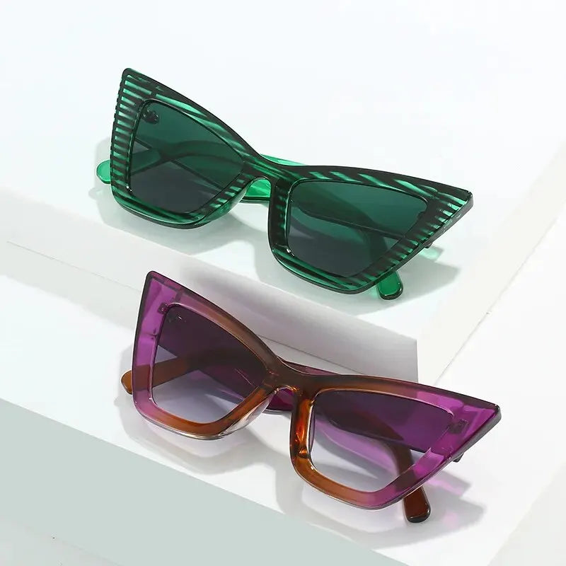 Large Frame Triangle Cat-eye Sunglasses