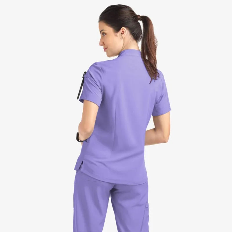 Unisex Medical Uniforms for V-neck Nurse Scurbs set Women Hospital Doctor Workwear Oral Dental Surgery Work Uniform short sleeve