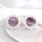 Cute Daisy Sunglasses for Children Fashion Round Flower Eyewear Kids Girls Boys Outdoor UV Protection Sun Glasses Shades