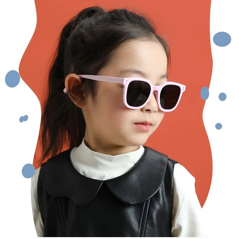 Children sunglasses New fashion square kids Sunglasses boy girl Square goggles Baby travel glasses 7 colors optional UV400