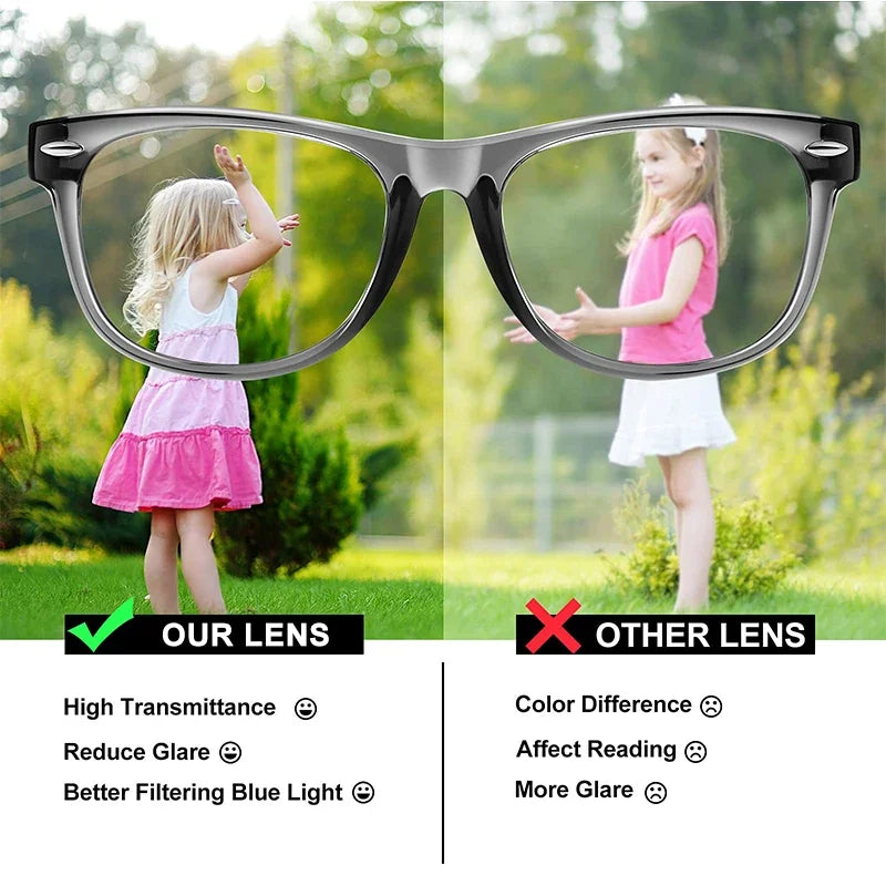 Anti blue Light Kids Glasses TR90 Children Optical Frame Eyeware Boy Girls Computer Transparent Blocking Eyeglasses UV400