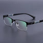 Metal Anti-blue Light Reading Glasses Men Business Eyewear Farsighted Eyeglasses Diopter 0 +1.0 +1.5 +2.0 +2.5 +3.0 +3.5 +4.0