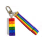 Rainbow Building Brick Key Chain Accessories for Women and Men LGBT Gay Lesbian Collar Punk Accessories Pride Keyring Gifts