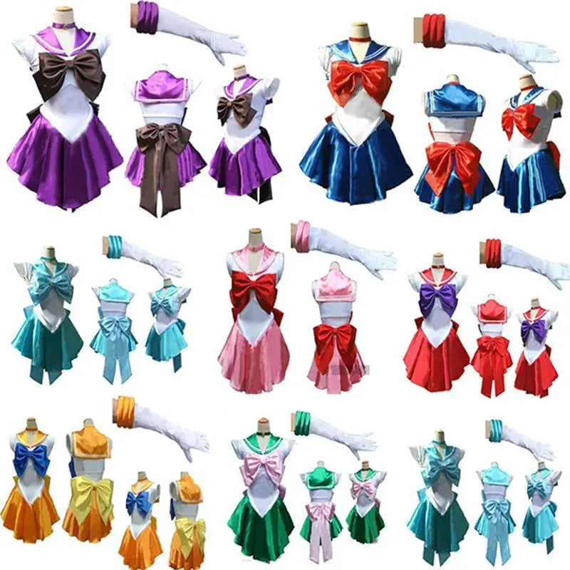 Anime Sailor Uniform Cosplay Moon Costumes Anime Figure Dress Vestido Halloween Costumes for Women Suit Wig Loli Clothing Party