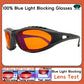 Red Lens，Orange Lens 100% Blue Light Blocking Goggles Glasses  Gaming Glasses Anti fatigue fashion Phone Eyeglasses