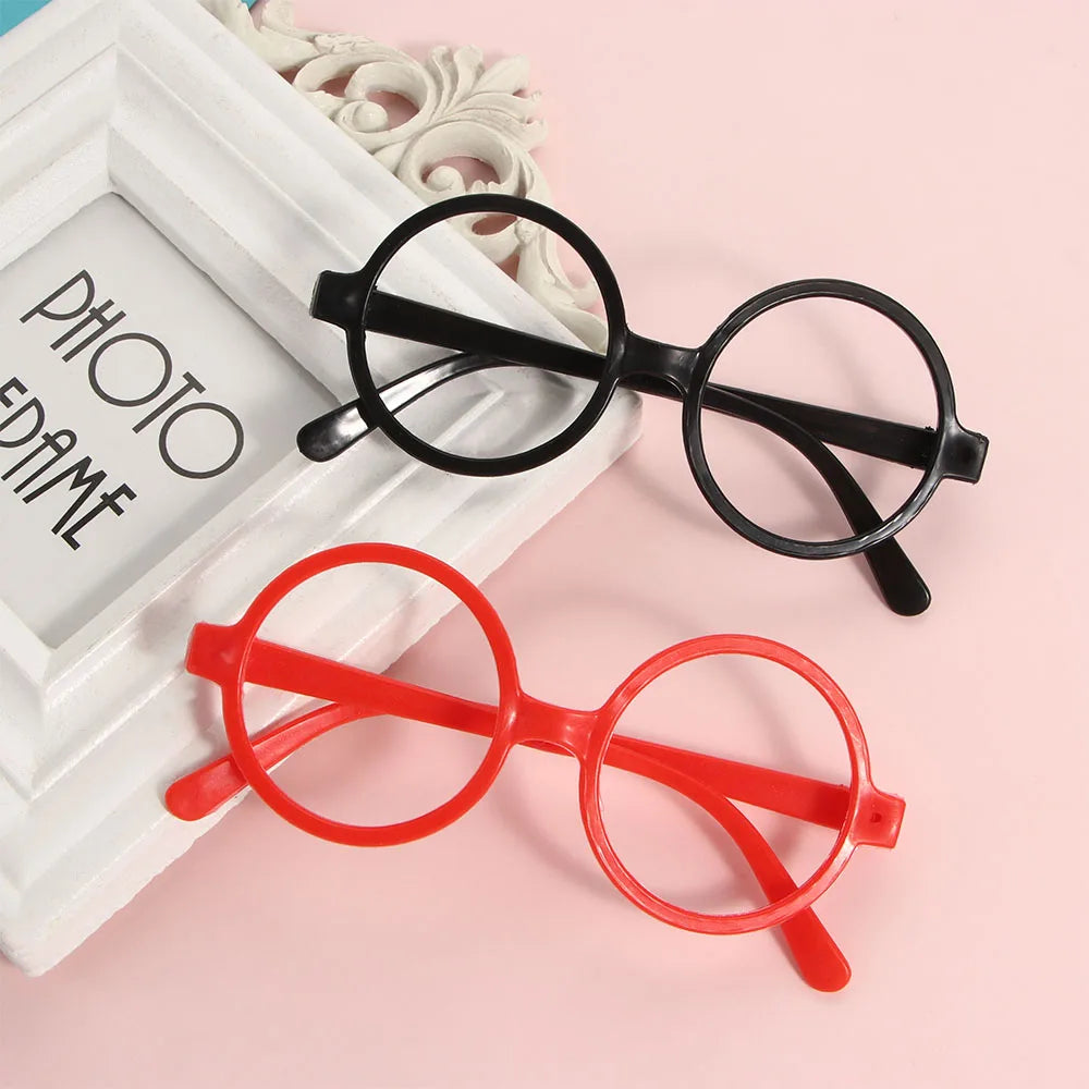 Fashion Round Glasses Frame Boys Girls Ultra Light Spectacle Frames Kids Eyewear Protection Without Glasses Lens