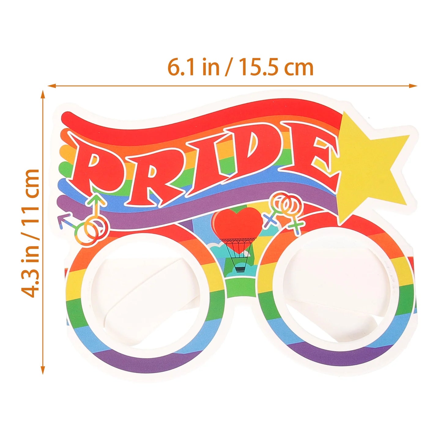 6 Pcs Photo Glasses Masquerade Decorations Pride Party Eyeglasses Decors Props Make up