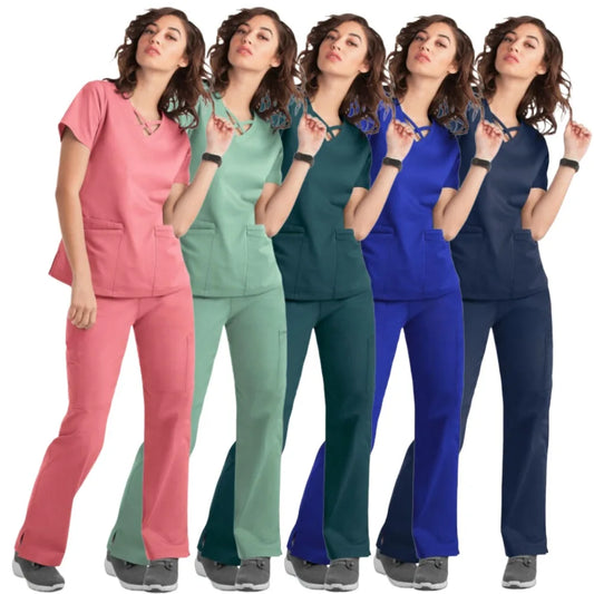 Hospital Scrubs Sets Nurse Accessories Medical Clothing For Women Work Uniforms Dental Clinic Beauty Salon Spa Workwear Overalls