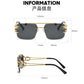 Rimless Sunglasses Square UV400 Sun Glasses