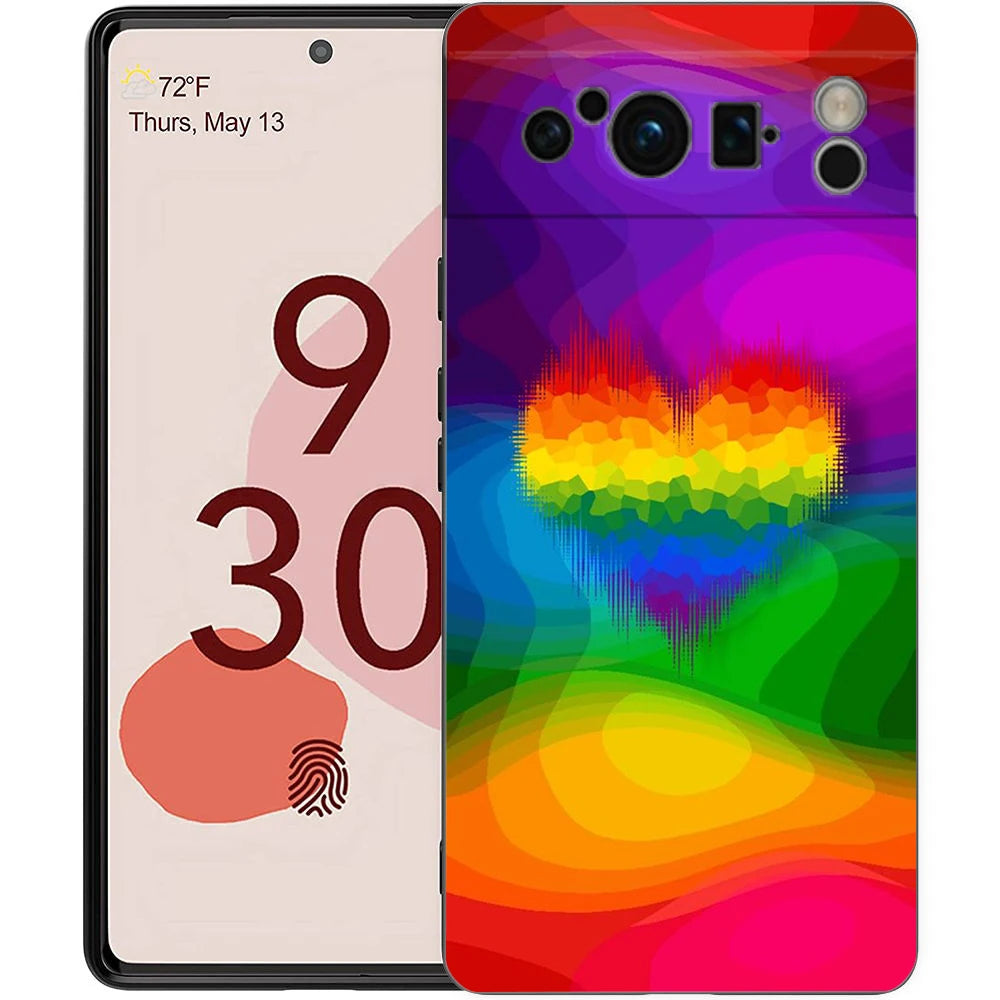 Gay Lesbian LGBT Rainbow Pride ART Phone Case Cover for Google Pixel 8 7 6 7A 6A Pro 5G Shockproof Silicone Soft 8 Pro 5G Shell