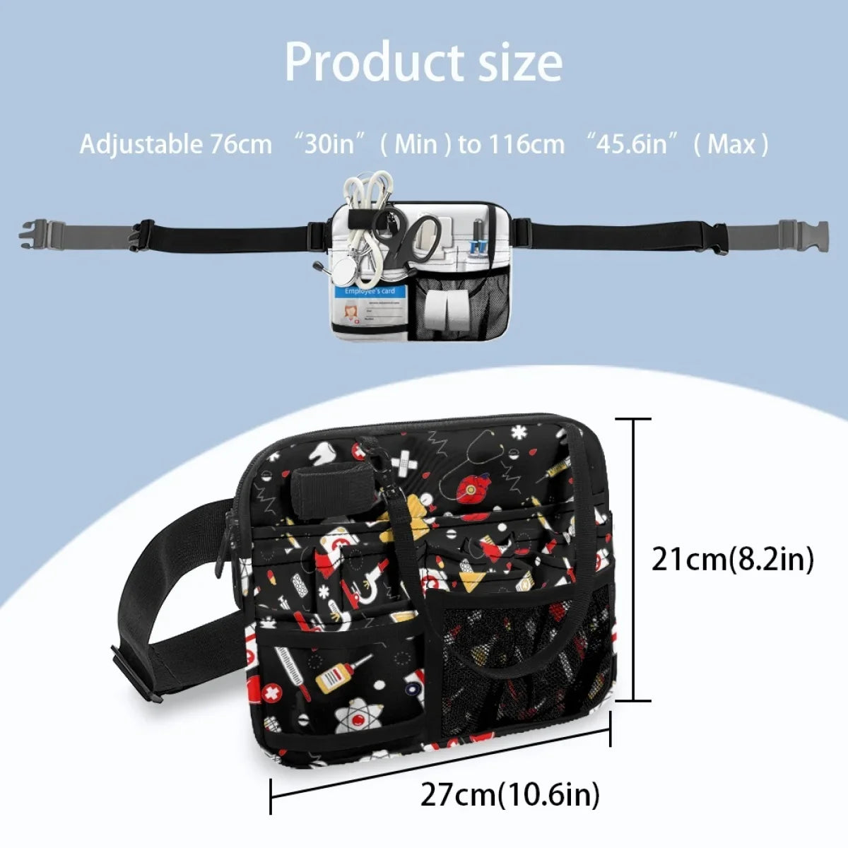 Adjustable Waist Strap Women Nurse Fanny Pack for Stethoscopes Bandage Scissor Tool Holder Medical Pack Female Riñonera Mujer