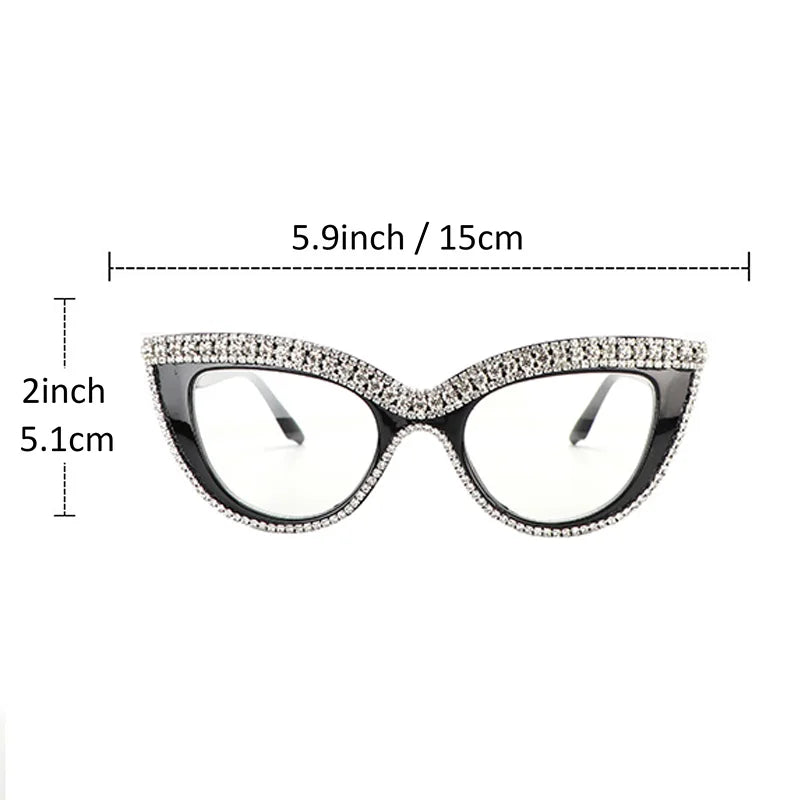 Rhinestone Cat Eye Reading Glasses