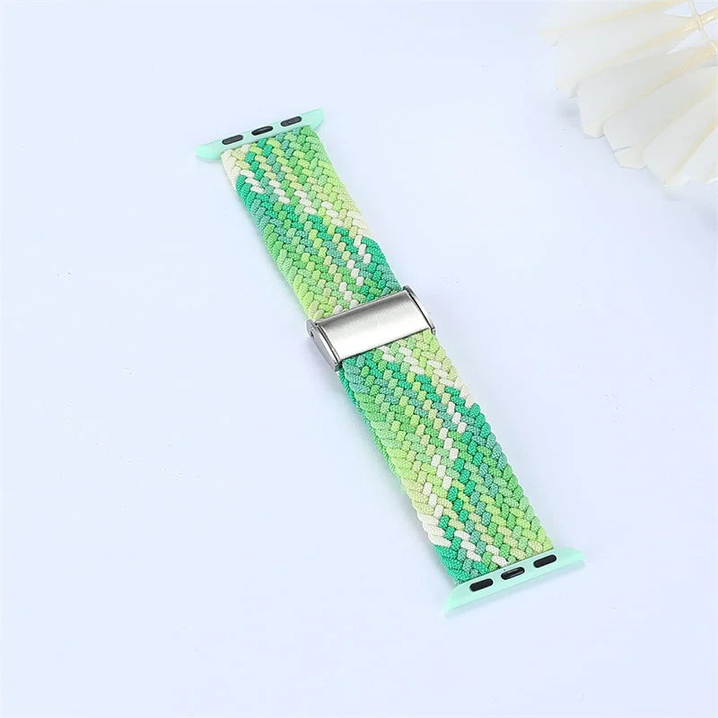 Strap For Apple Watch band 44mm 40mm 45mm 41mm 49mm 38mm 42mm Elastic braided solo loop bracelet iwatch series 7 se 3 6 8 ultra