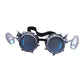 Fashion Steampunk Style Glasses with LED Sunglasses Stage Performances Rechangeable Photo Props Detachable Vintage Style Goggles