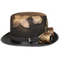 Functional Steampunk Top Hat with Detachable Goggles and Floral Element for Men and Women Steampunk Hombre